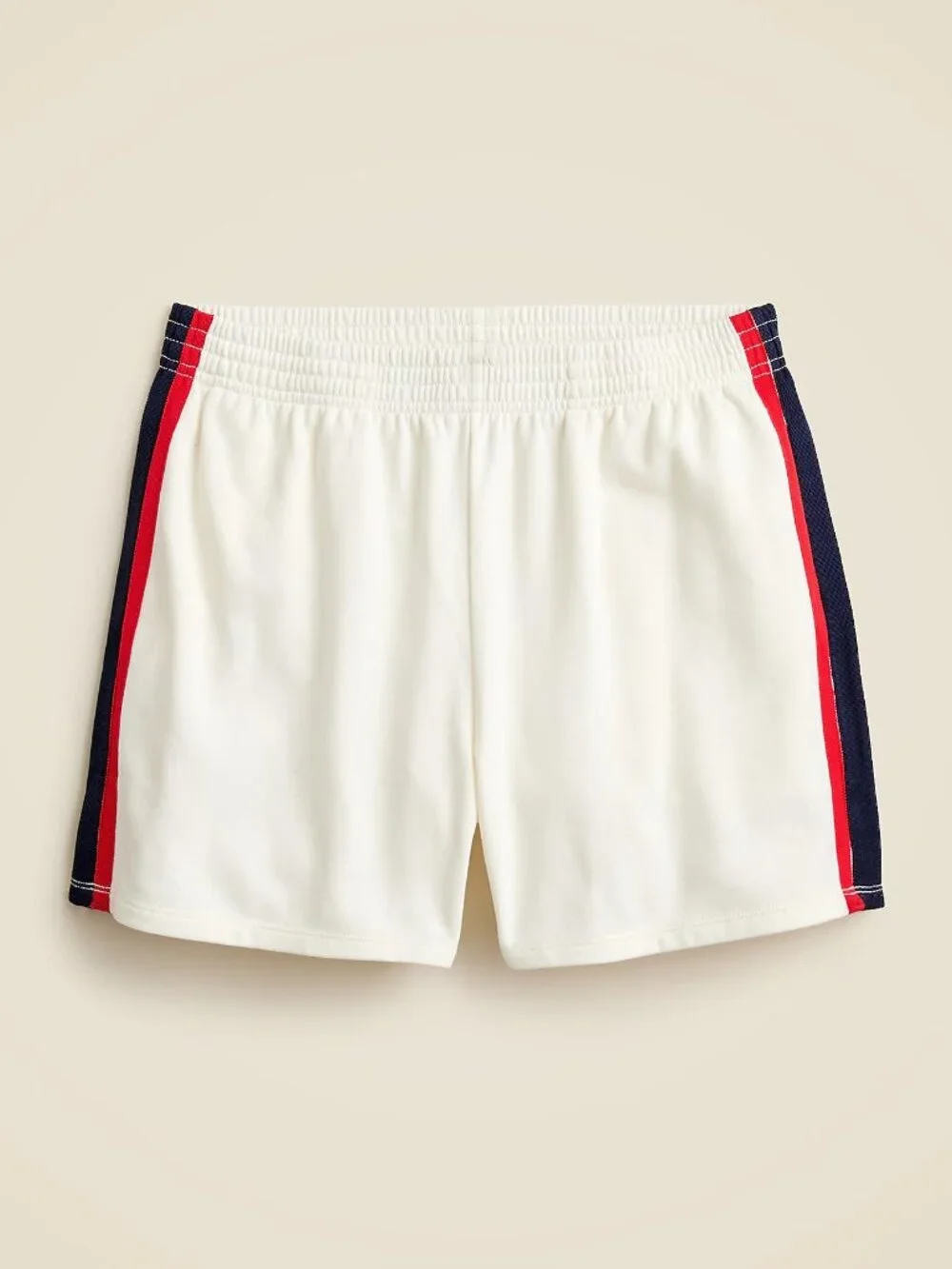 2/$30 J. Crew Terry Boxer Short With Stripes White Medium #A3659
